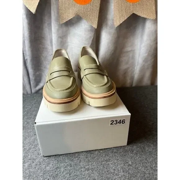 Oncept Seoul Platform Loafers Silver Moss Gray Size 6.5 - Picture 10 of 10